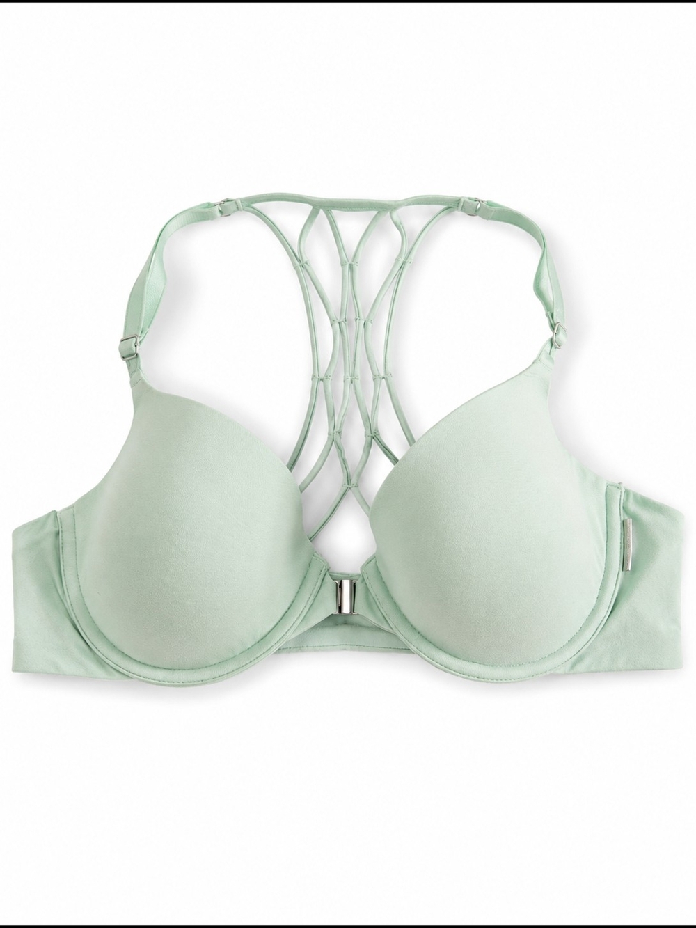 aerie Sunnie Demi Front-Close Strappy Racerback Bra - Mint